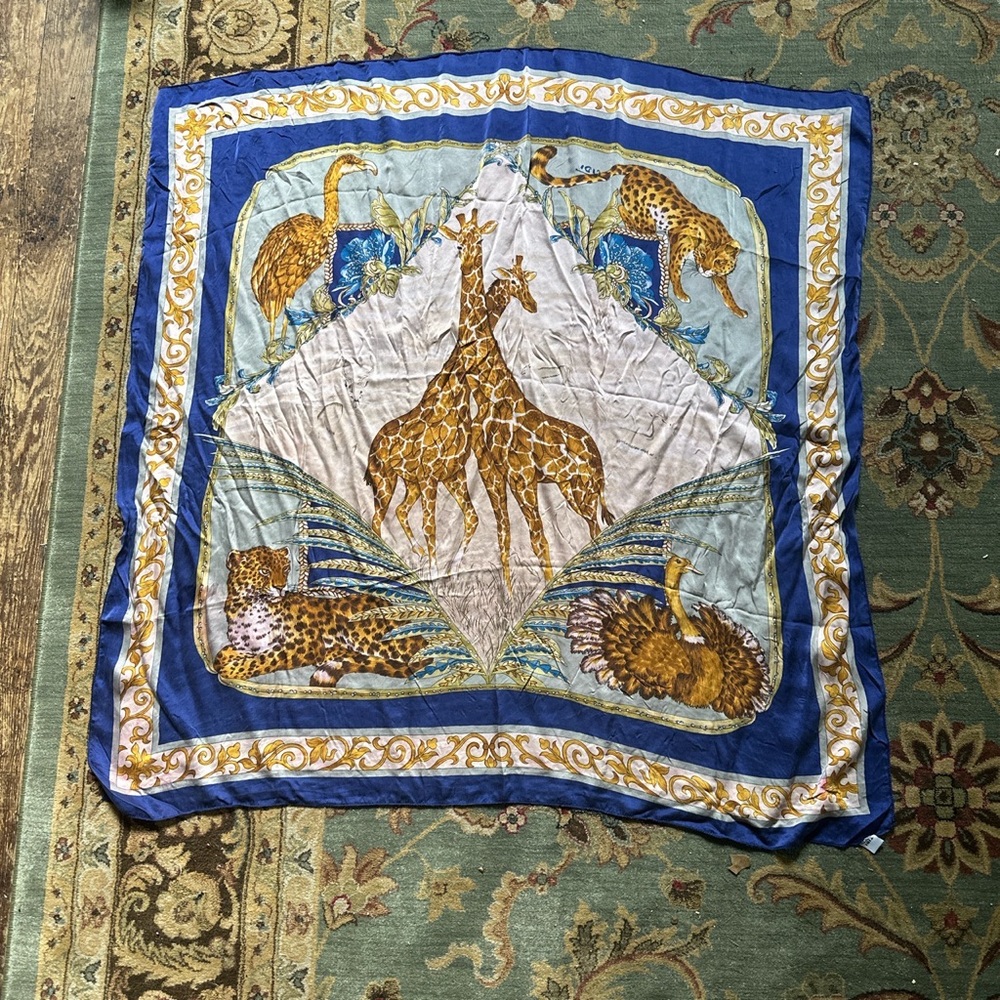 Vintage 100% Silk Scarf